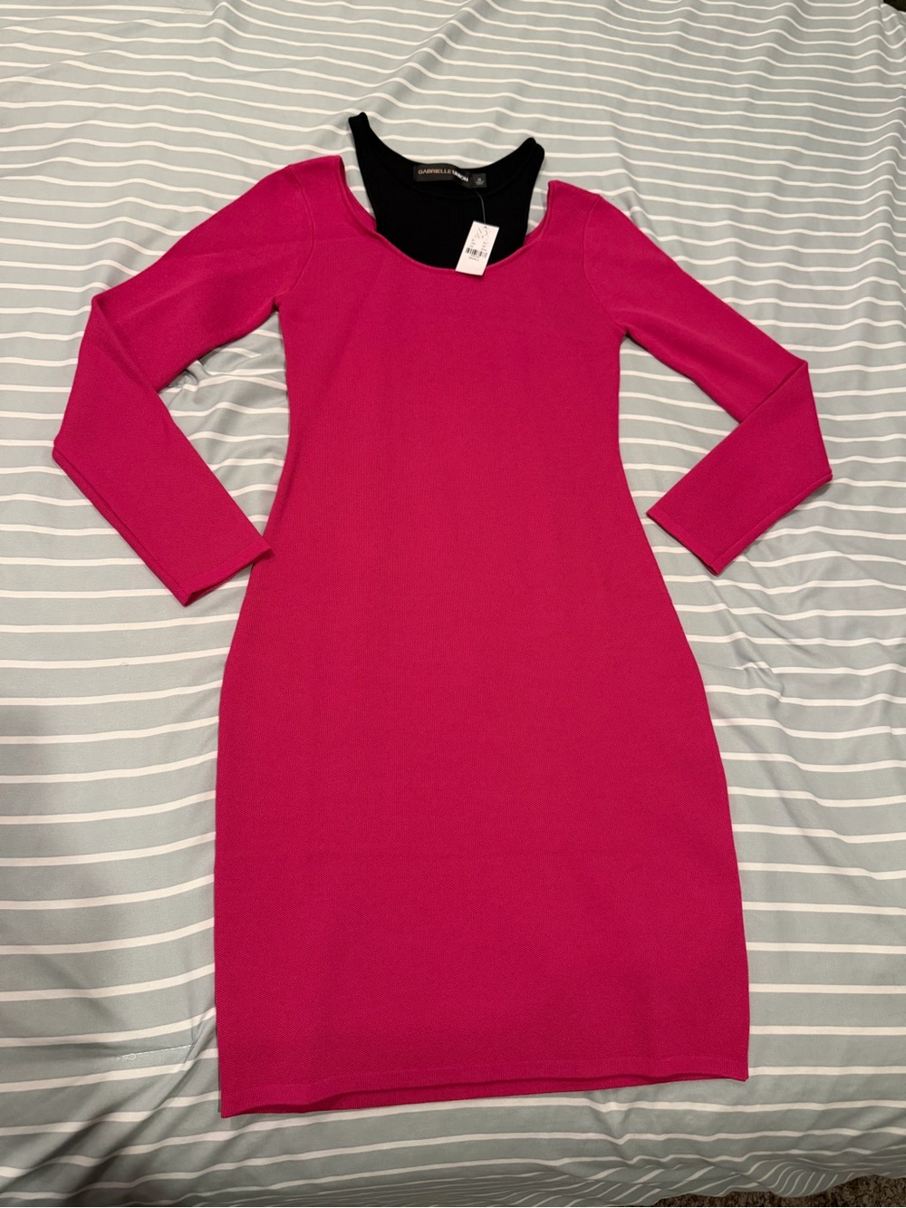 Gabrielle Union with NY&C Hot Pink Long Sleeve Dress
